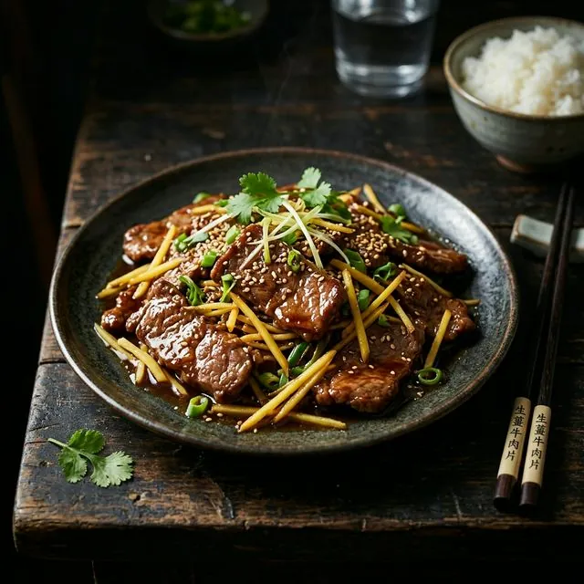 生薑牛肉片
